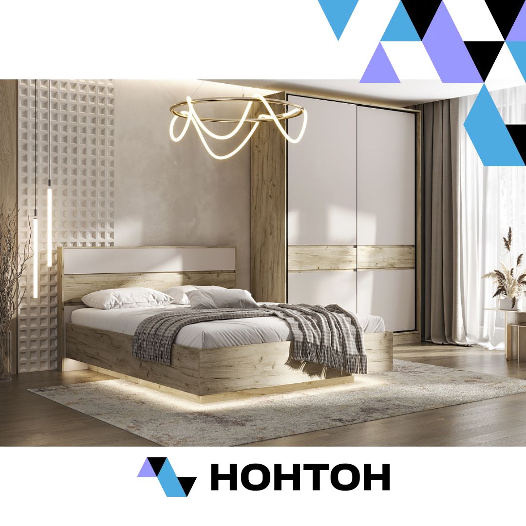 Спальня Теллин дуб крафт серый / кашемир