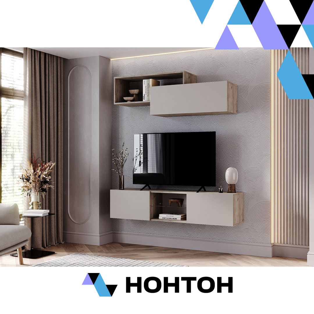 Гостиная Норд №1 дуб крафт серый  / кашемир