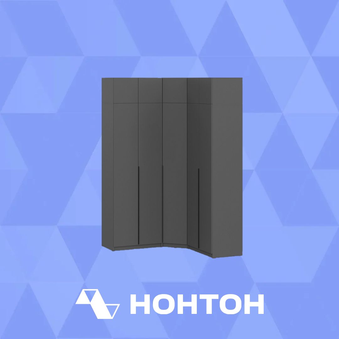 Комплект шкафов с антресолью №2 Тивина графит серый