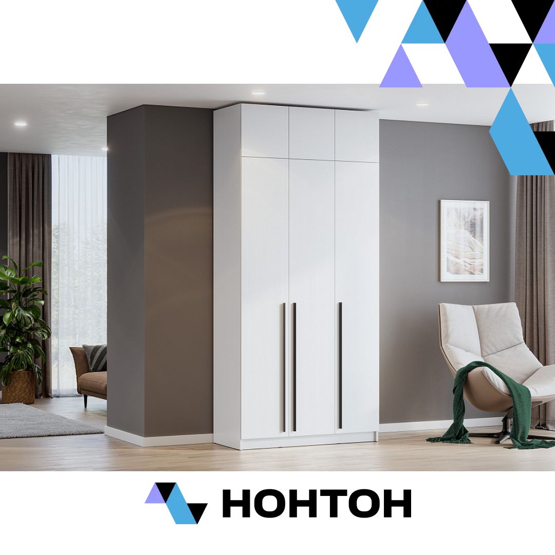 Шкаф Берген с антресолью белое дерево