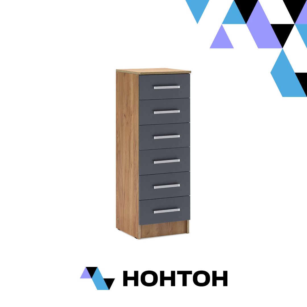 Комод Мартина 400 графит / дуб крафт