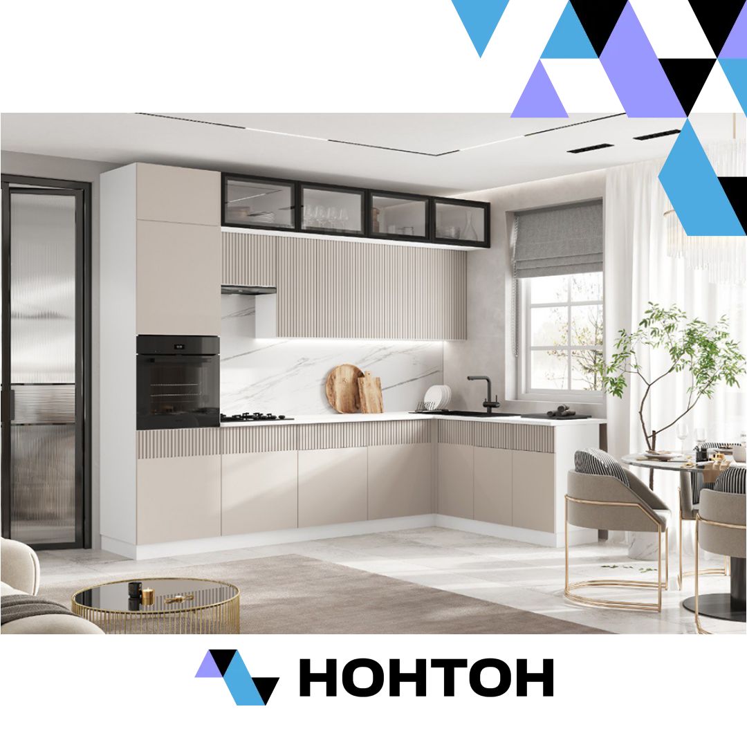 Кухня угловая Оливия 3.0 х 1.8 м кашемир