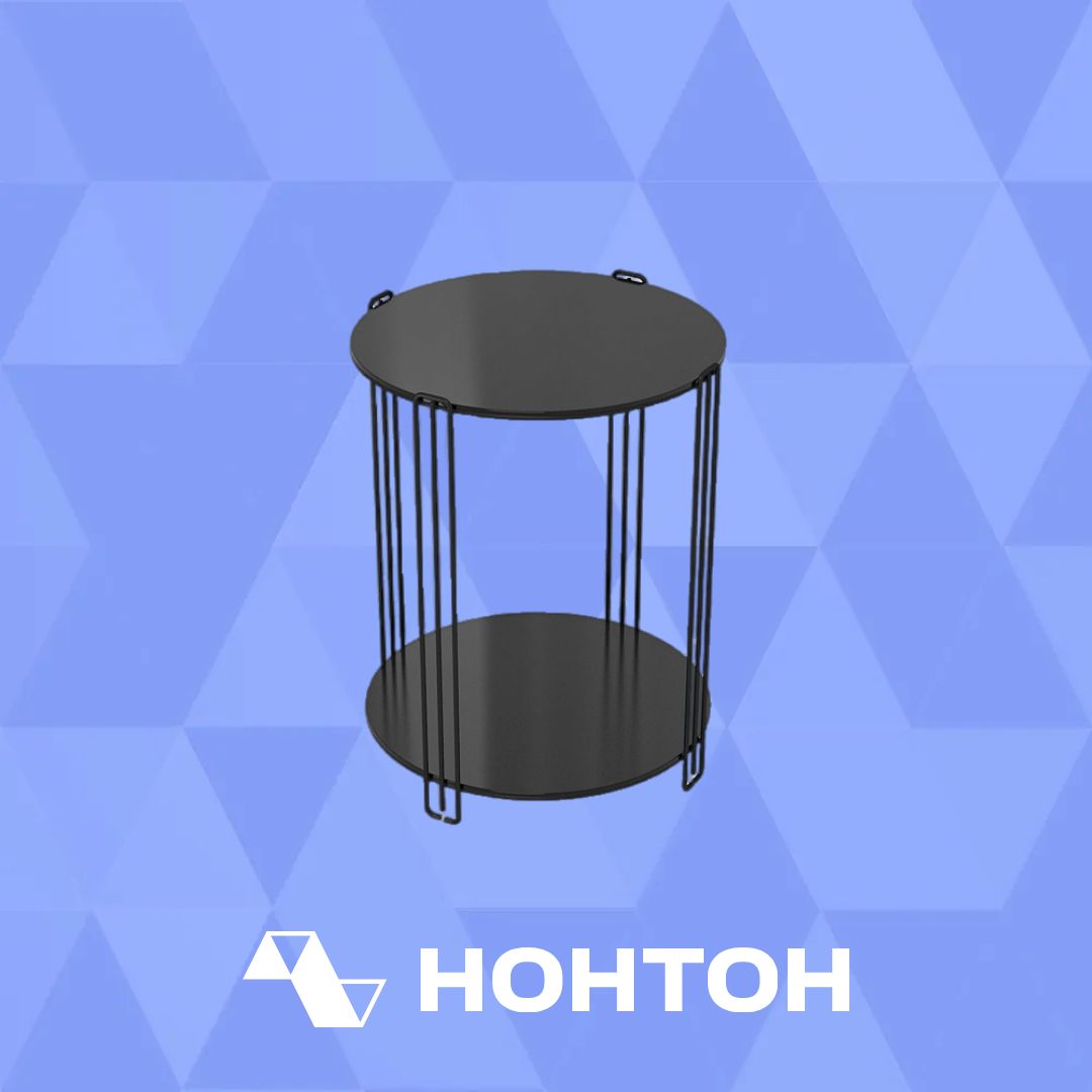 Стол журнальный SHT-CT34 черный муар / черный глянец