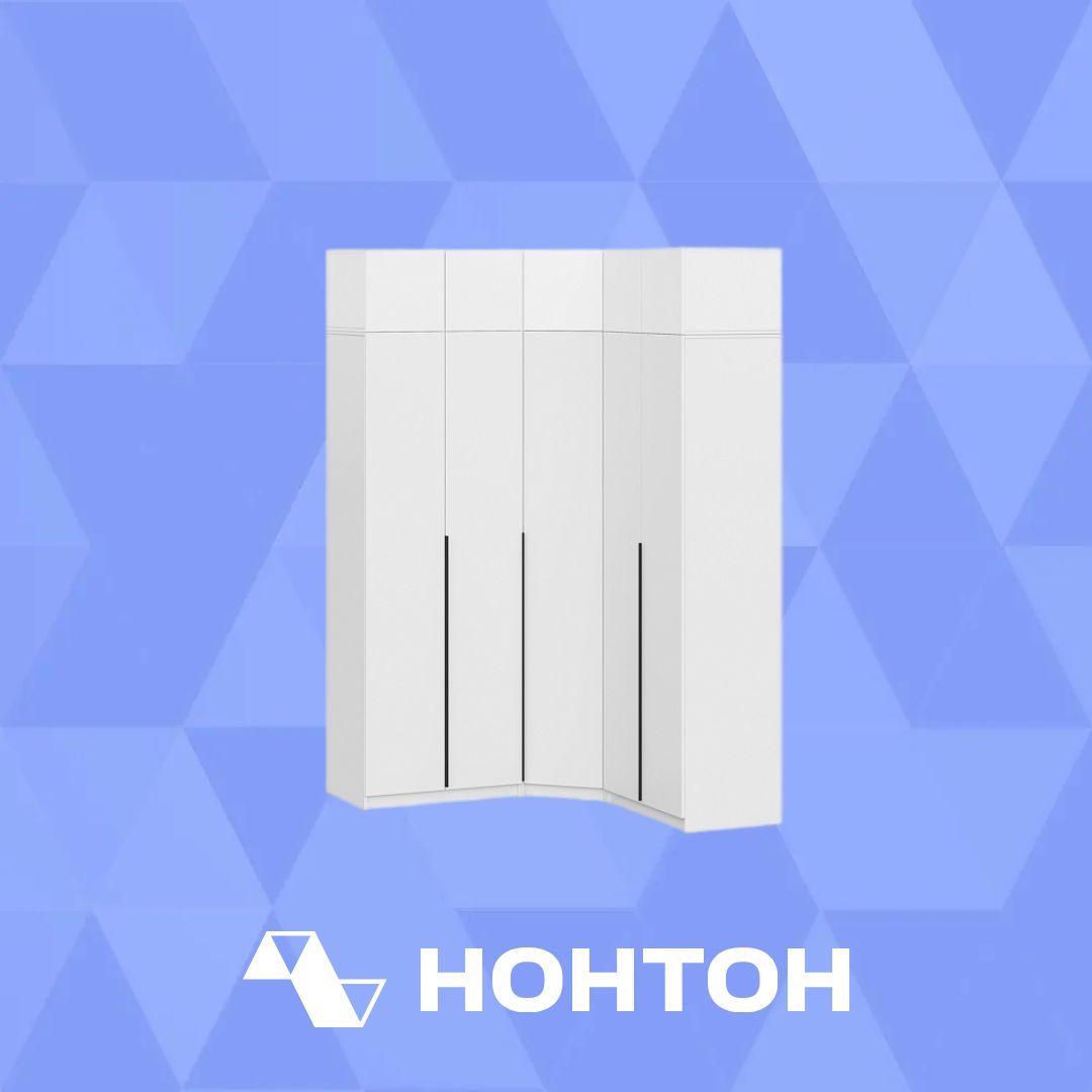 Комплект шкафов с антресолью №2 Тивина белый текстурный