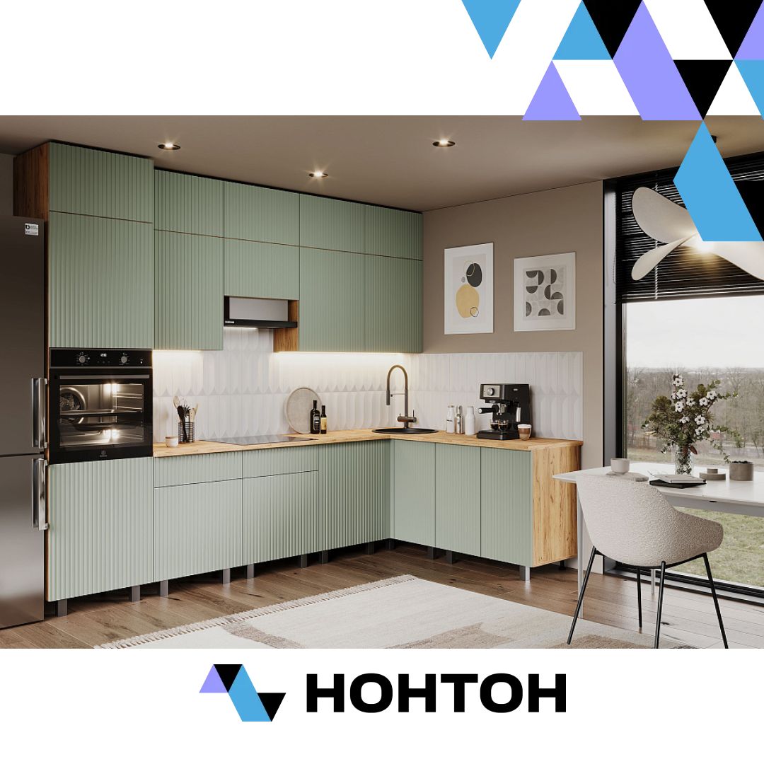 Кухня угловая Оливия New 3.0х1.8 м Компоновка №3 олива софт