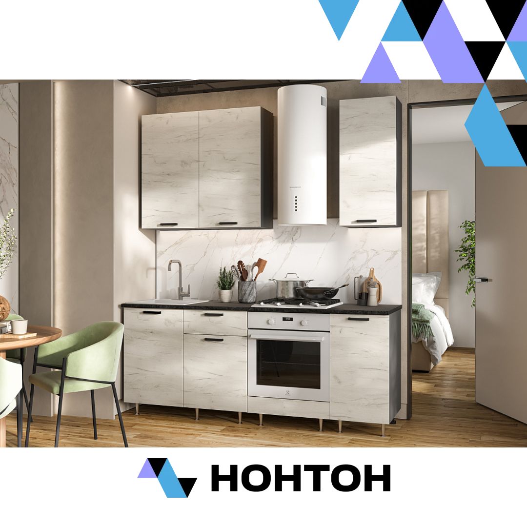 Кухня Рио New 2.0 м №2 дуб крафт белый