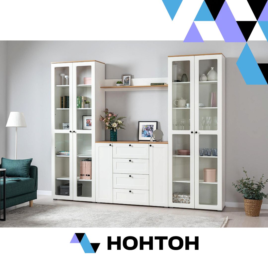 Гостиная Остин 3 белый шагрень