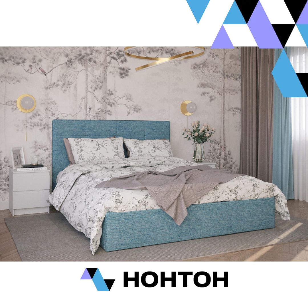 Кровать Диана бирюзовая