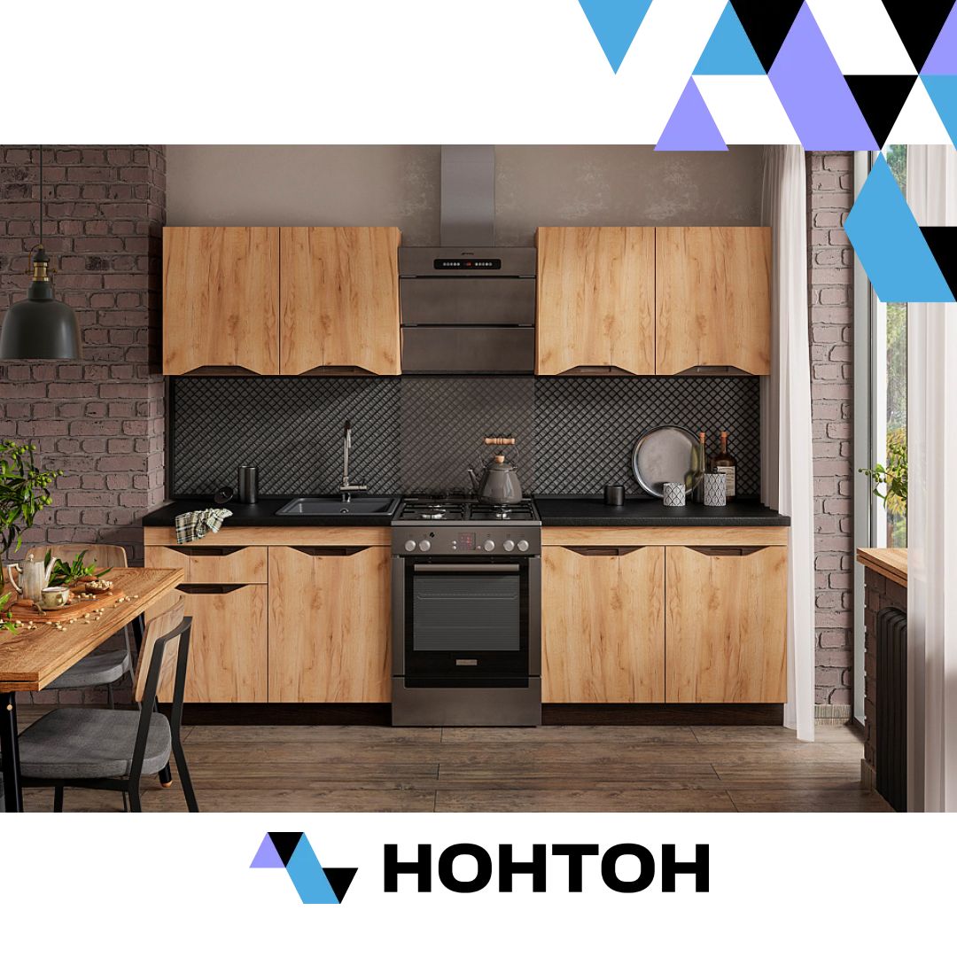 Кухня Паола 2.0 м дуб крафт золото / венге