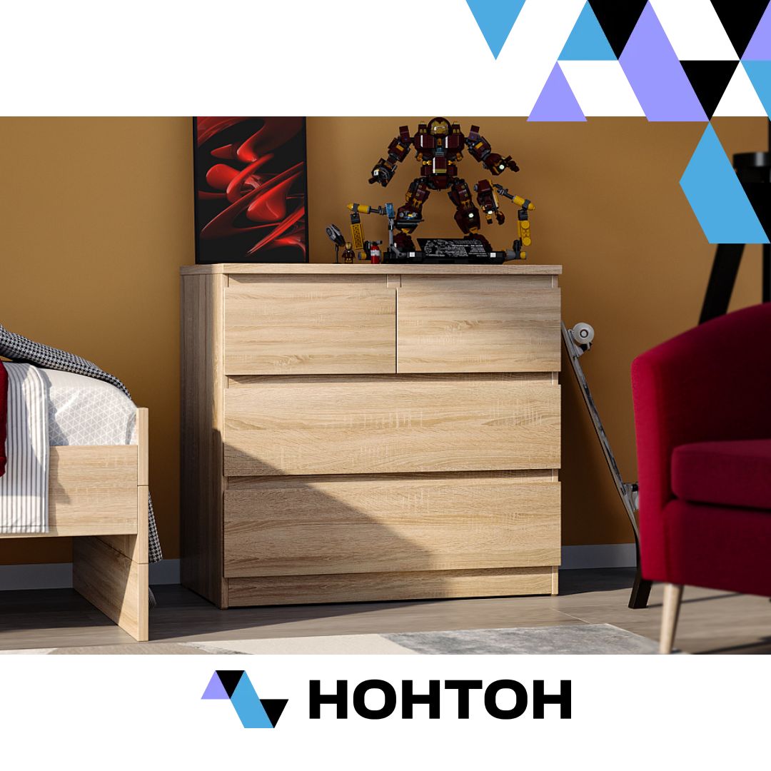 Комод Мальта 4 ящика сонома