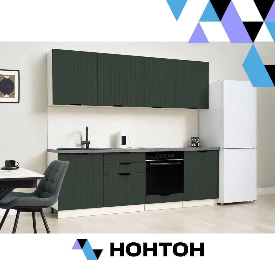 Кухня Норд Line софт пихтовый зеленый