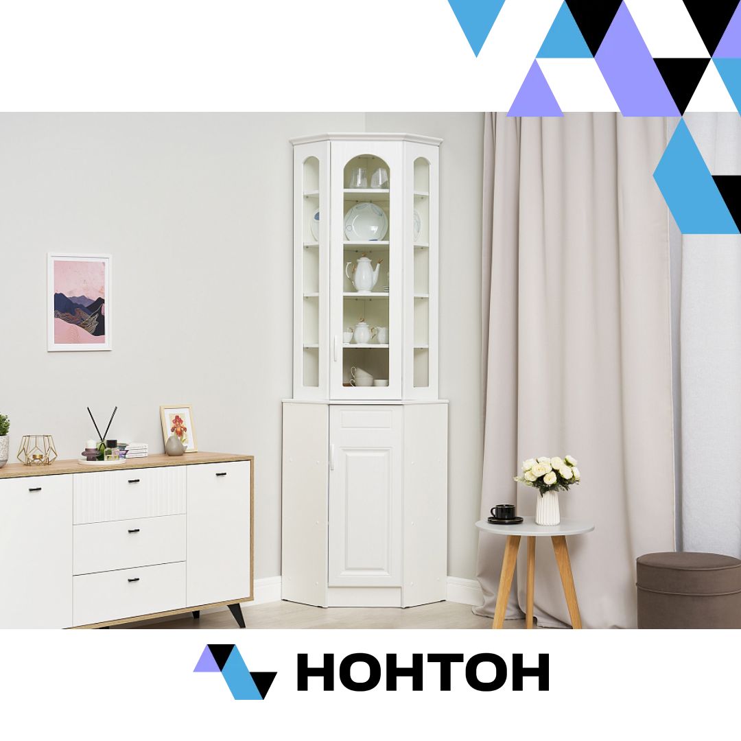 Буфет Констанция угловой белый матовый