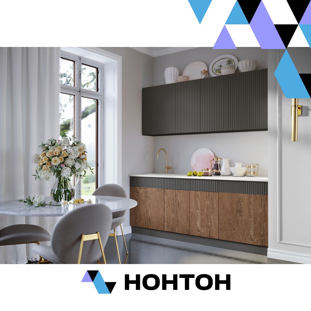 Кухня Оливия 2.0 м экзотическое дерево амазония / графит софт