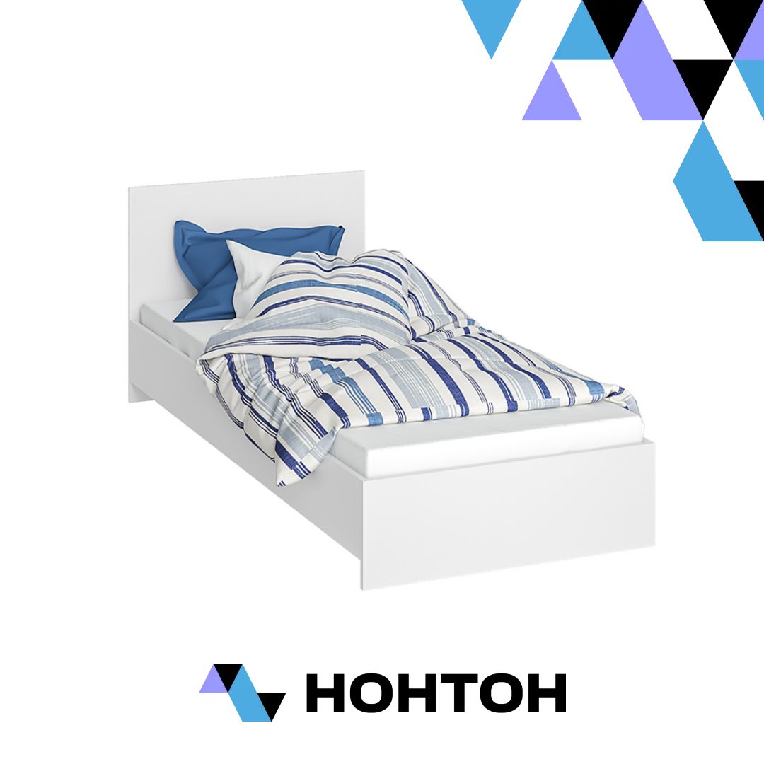 Кровать односпальная Ронда белое дерево