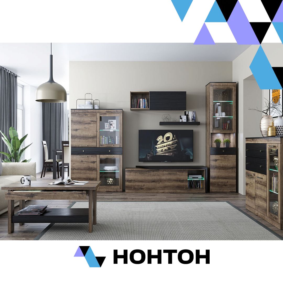 Гостиная Jagger дуб монастырский / черный