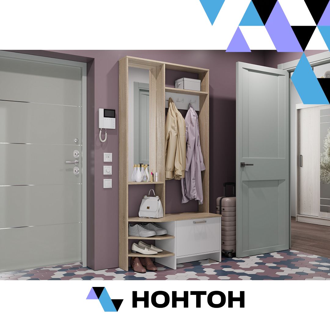 Прихожая Тео дуб сонома / белый