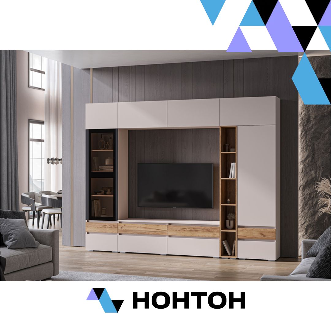 Гостиная Стоуби кашемир / дуб крафт золотой