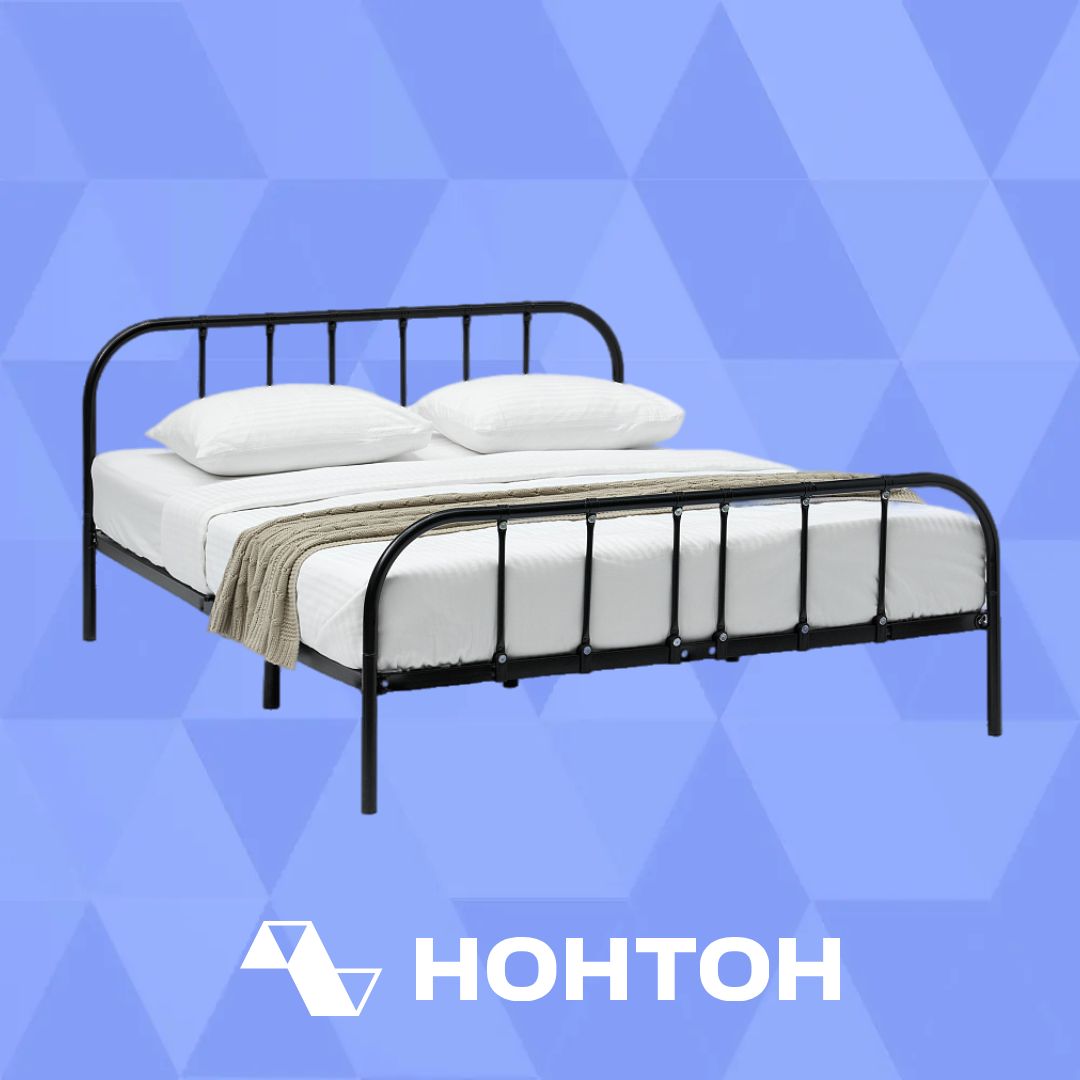 Кровать двуспальная Аммика черная