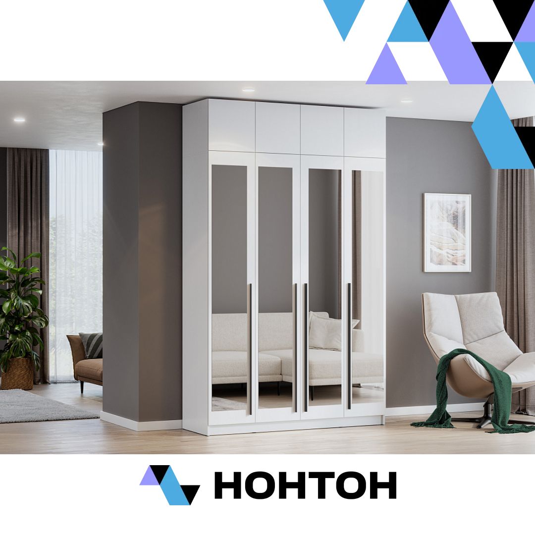 Шкаф Берген с антресолью белое дерево