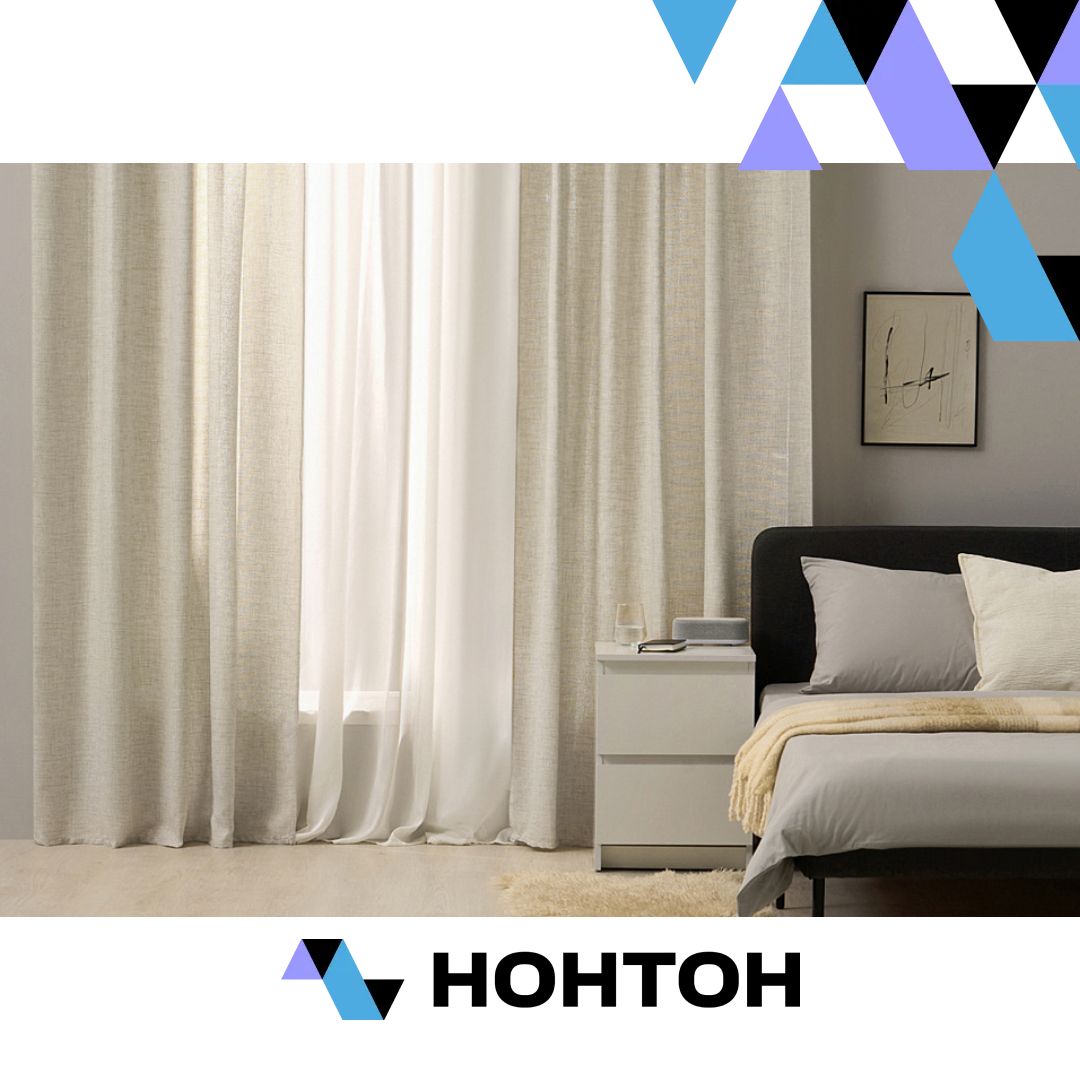 Комплект штор Гленори портьеры 145 см, в. 260/280 см, 2 шт., бежевый