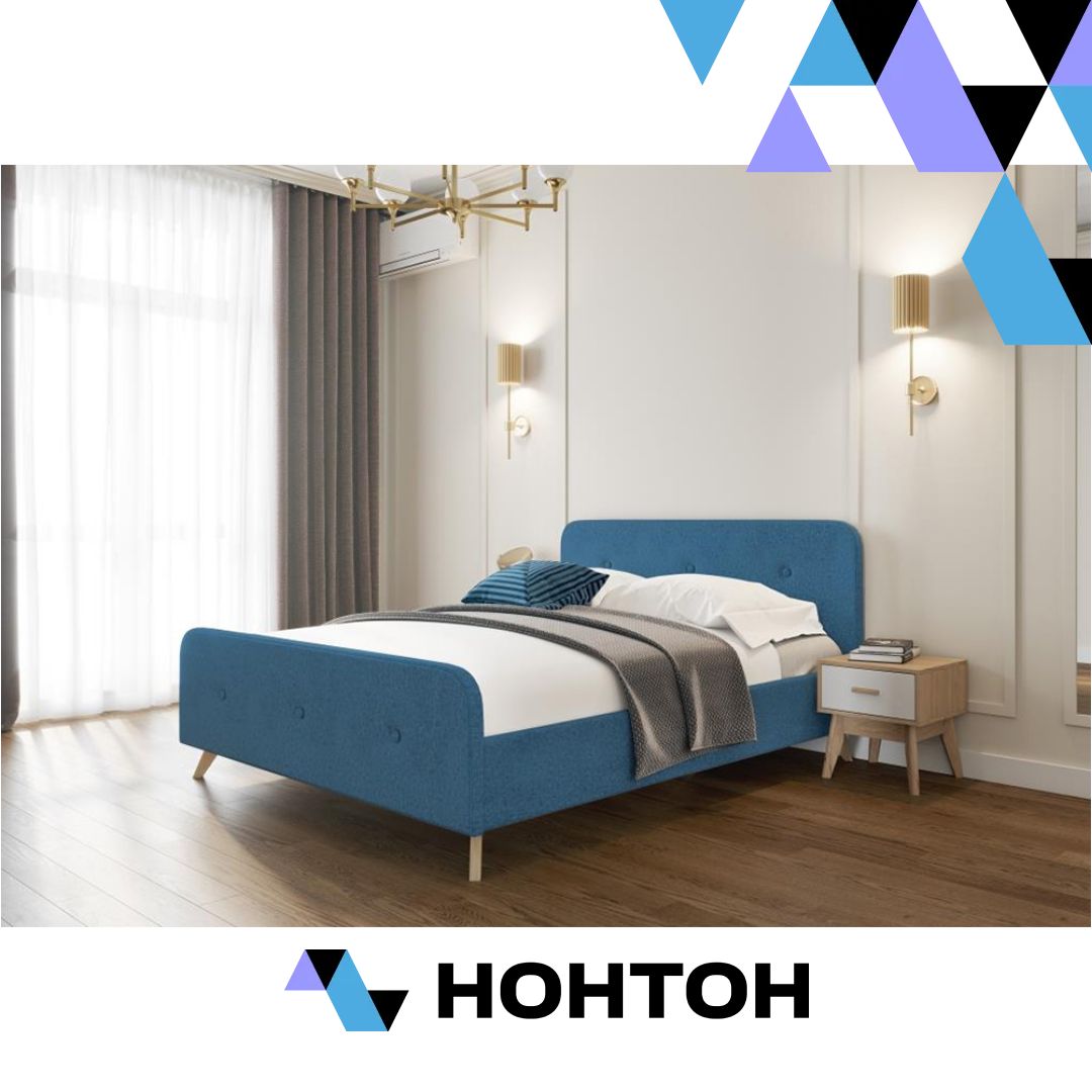 Кровать Сиерра голубая