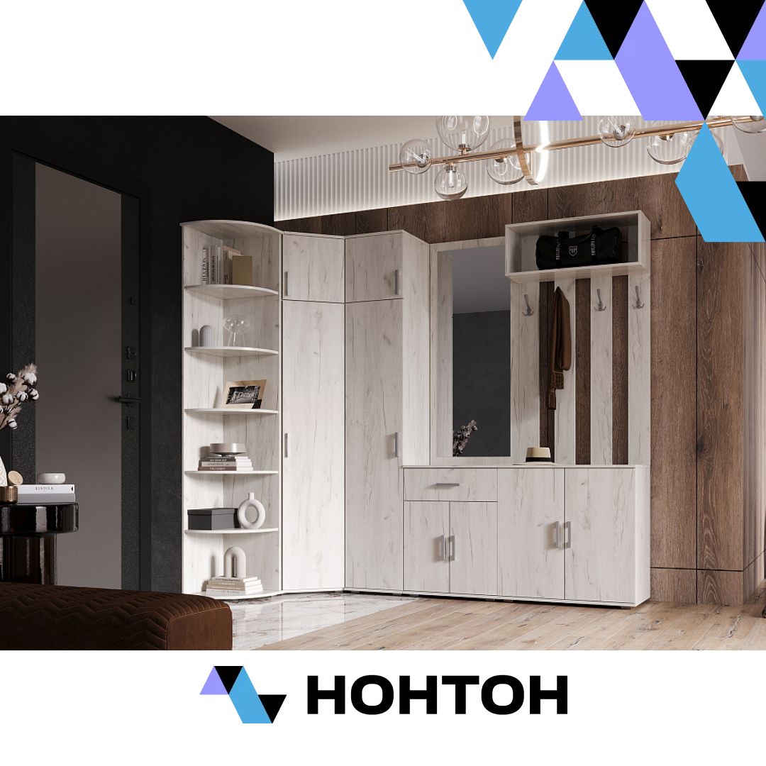 Прихожая Ева NEW №3 дуб крафт белый