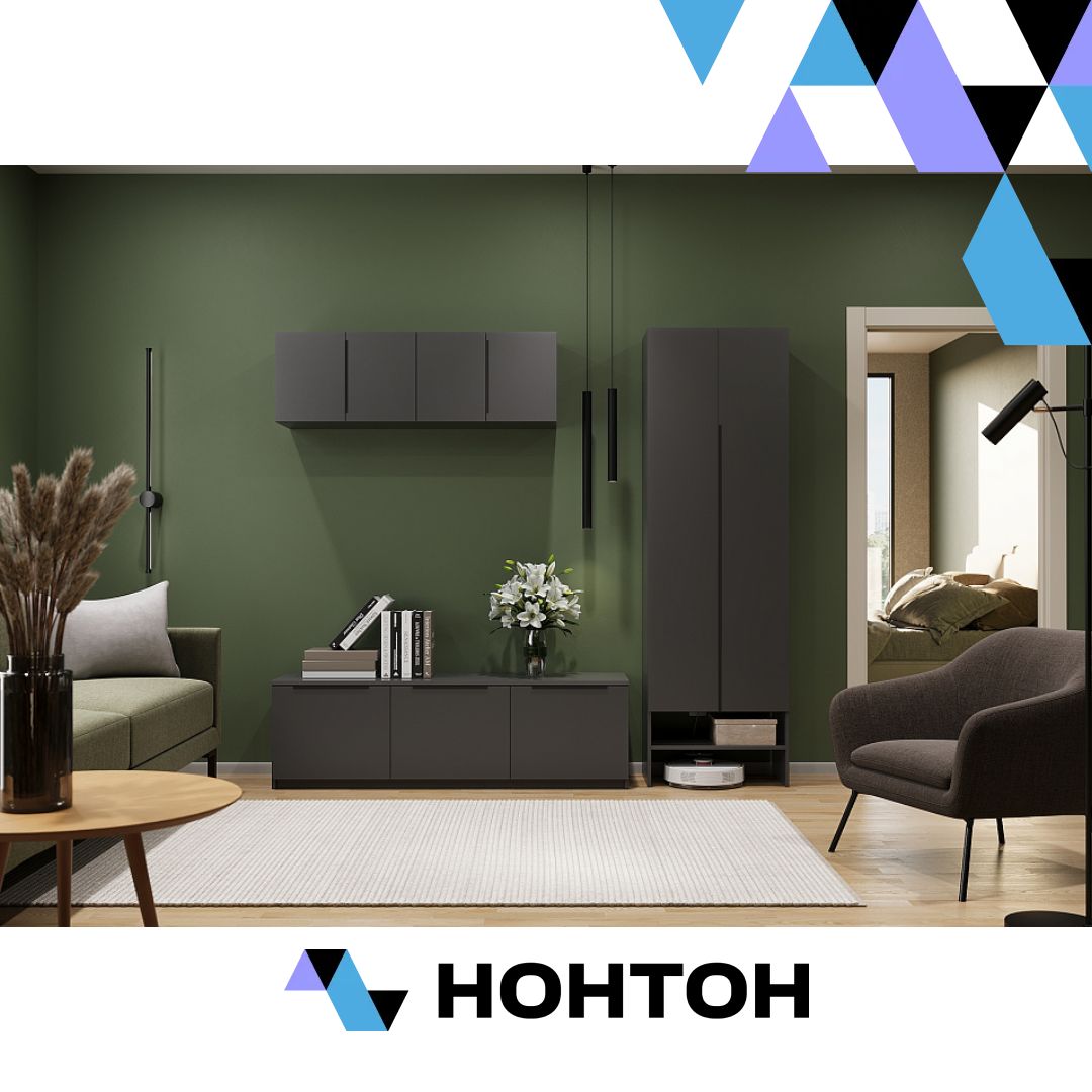 Гостиная Тивина графит серый