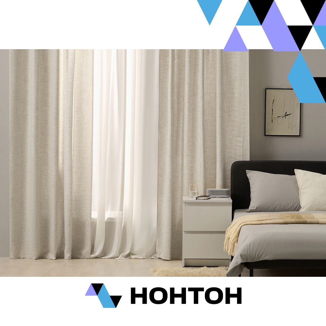 Комплект штор Гленори портьеры 145 см, в. 260/280 см, 2 шт., светло-бежевый