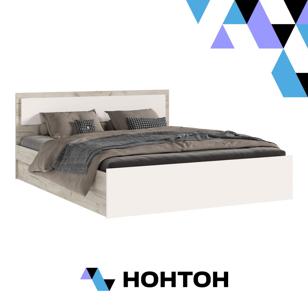 Кровать Мартина односпальная дуб крафт серый / кашемир