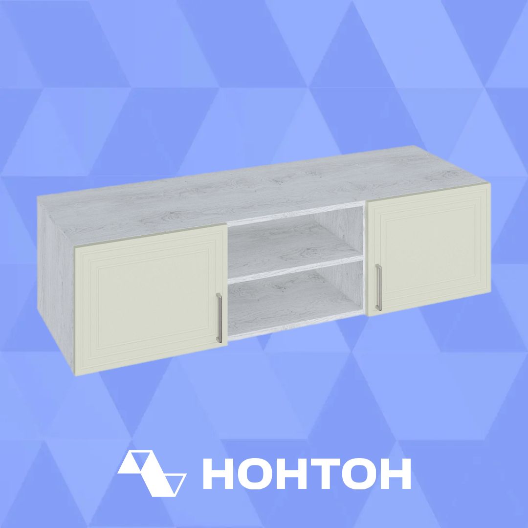 Антресоль низкая TRISHA BASE дуб харбор / панакота фактур