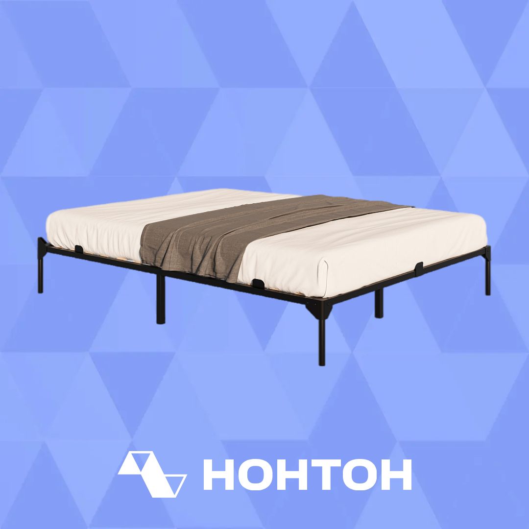 Кровать двуспальная Майли черный шагрень
