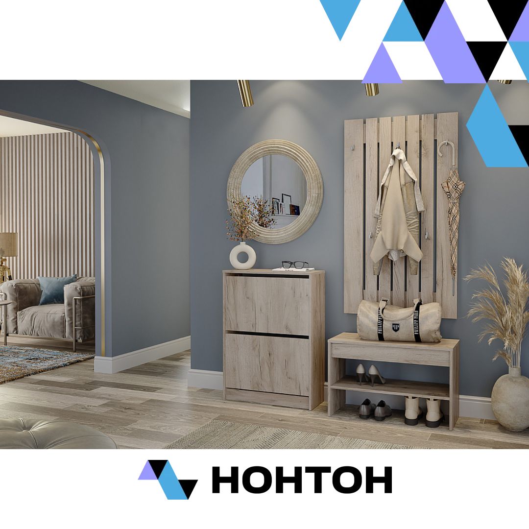 Прихожая Лофт №1 дуб крафт серый