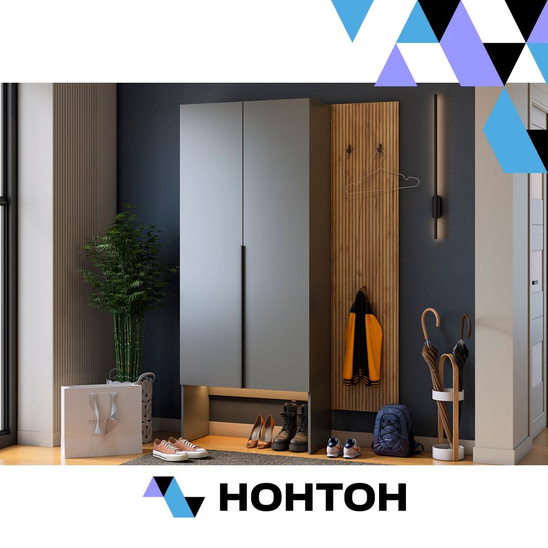 Прихожая Мебельсон К6 дуб крафт золотой / графит