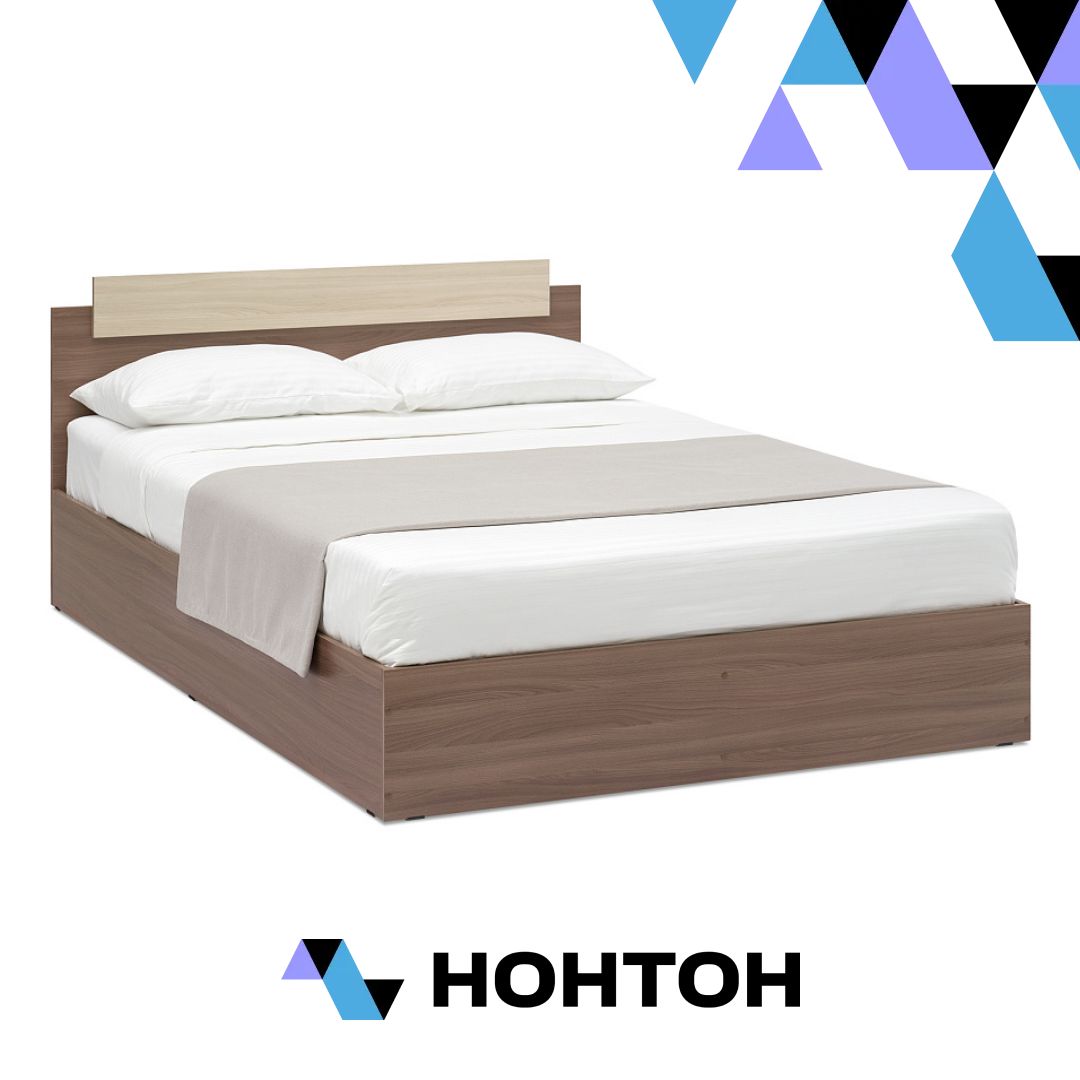 Кровать двухспальная Эко ясень шимо