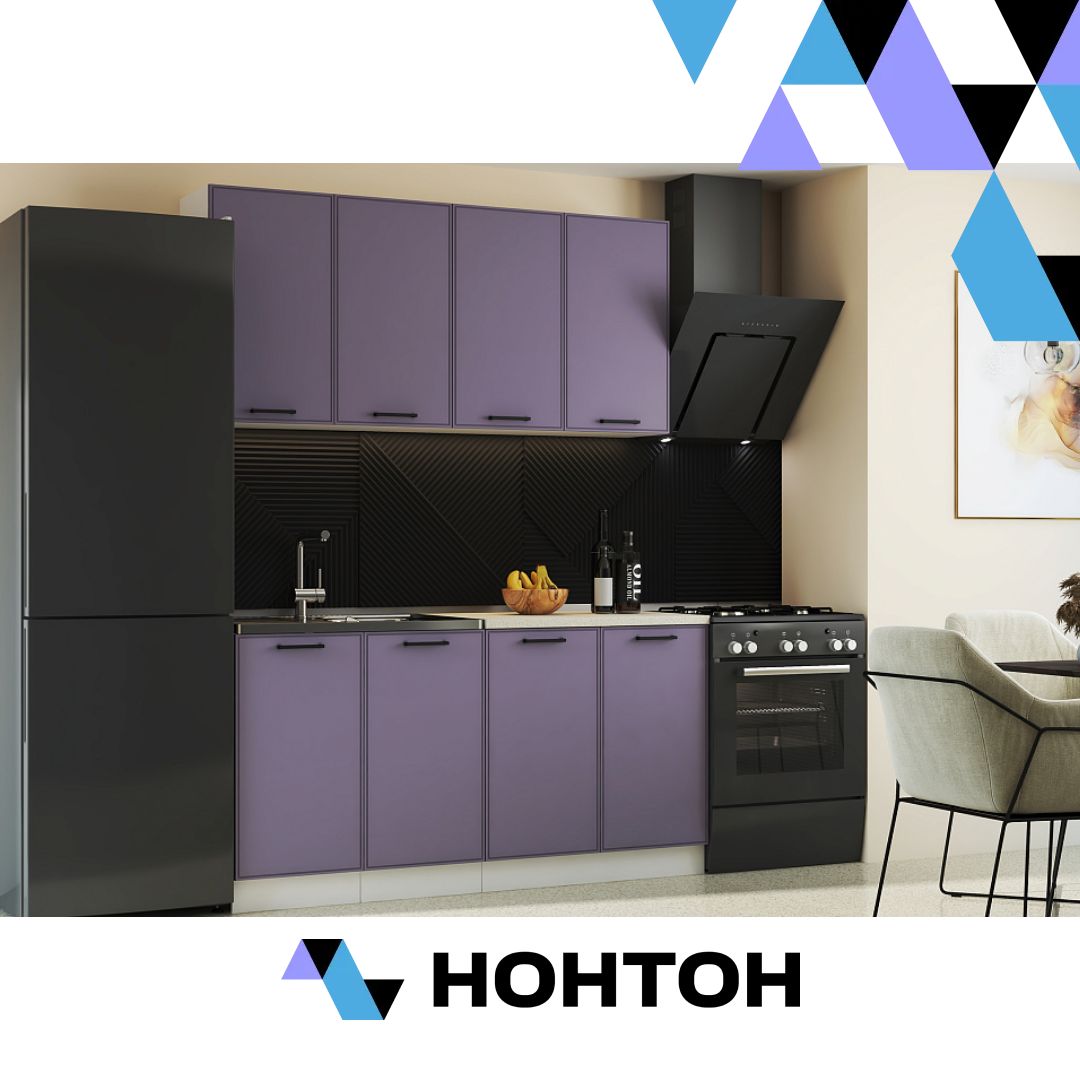 Кухня Виола Нео Классика 1.6 м сирень фрезеровка кант