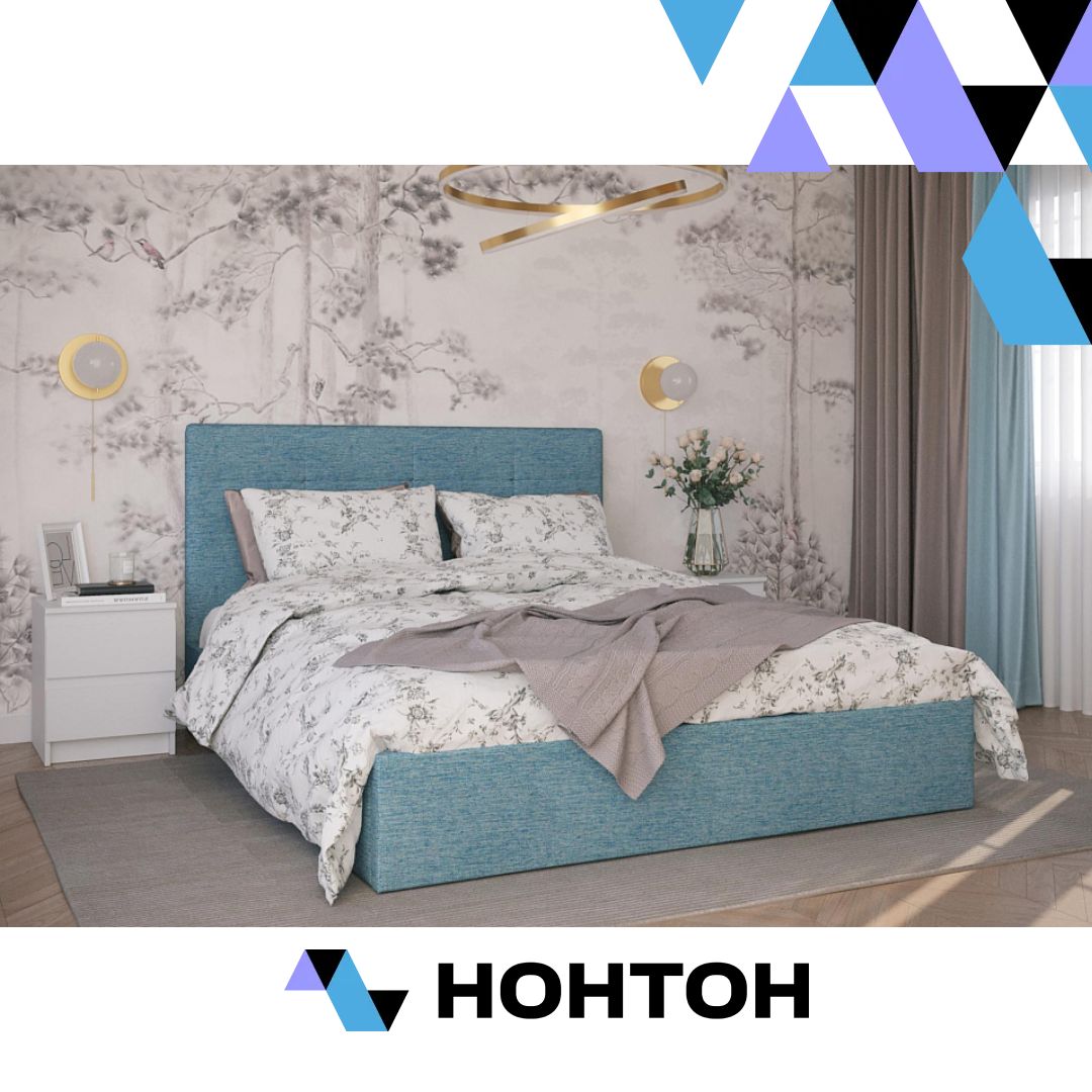 Кровать Диана бирюзовая