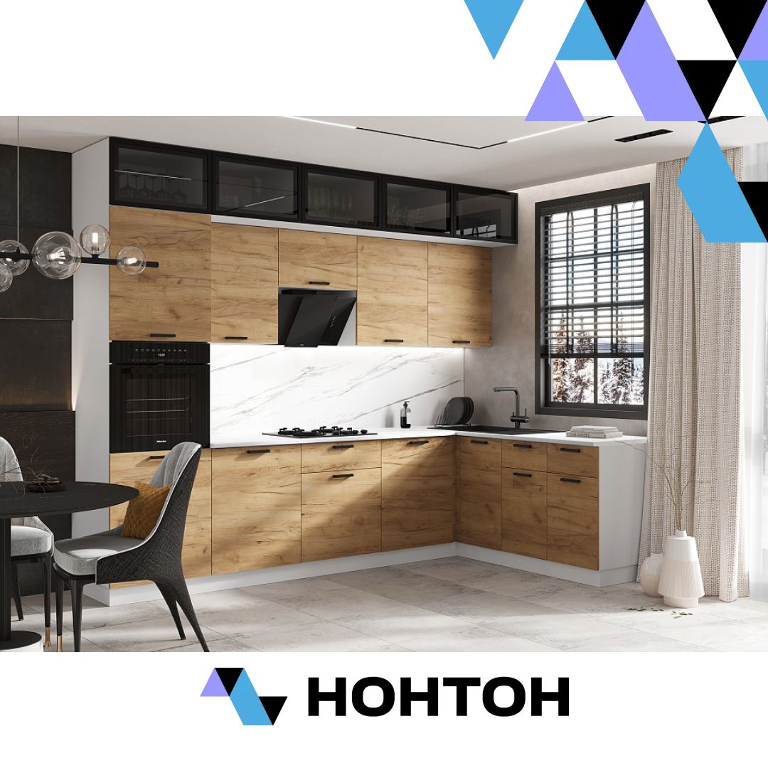 Кухня угловая Рио NEW №4 3.0 х 1.8 м дуб крафт