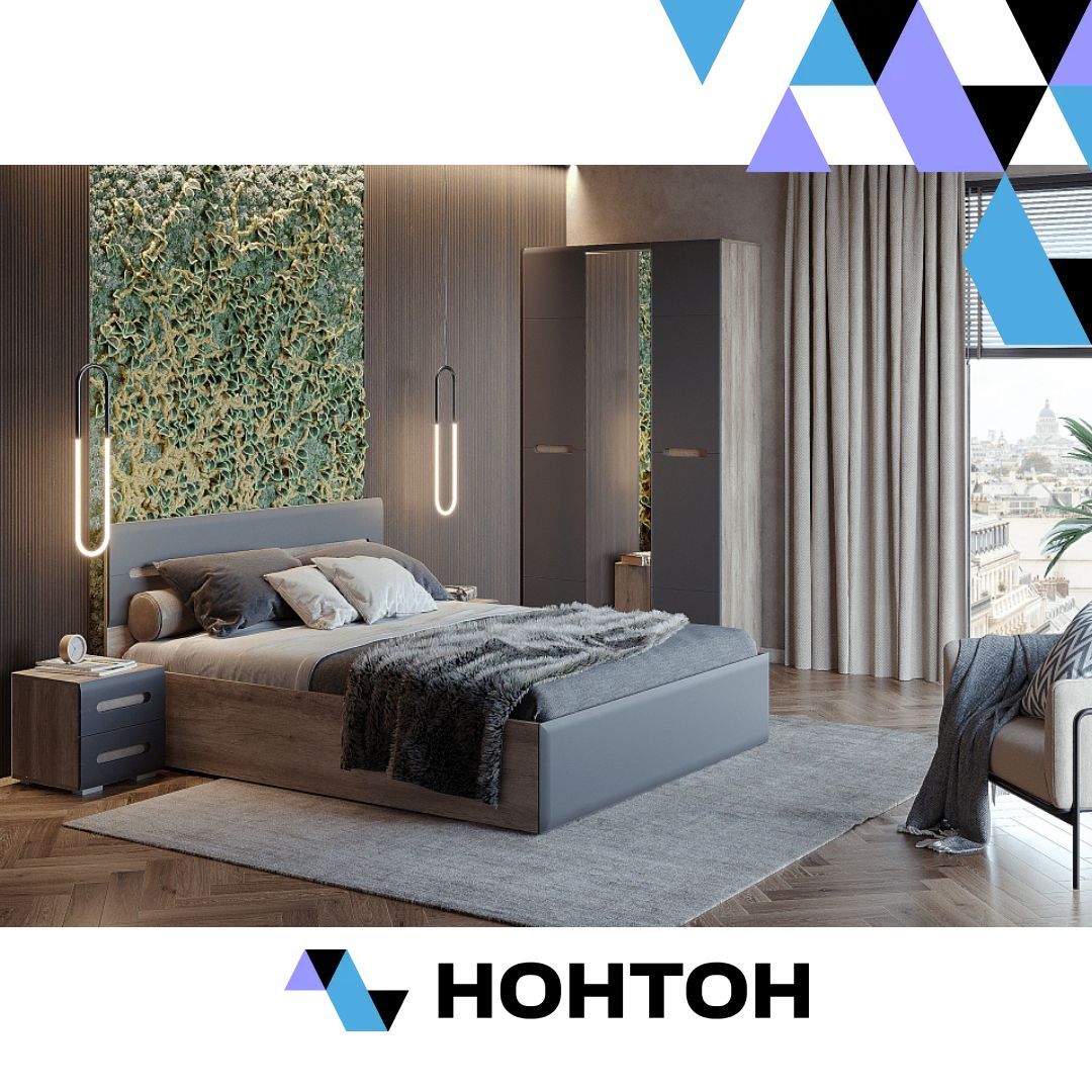 Спальный гарнитур Наоми дуб каньон / графит