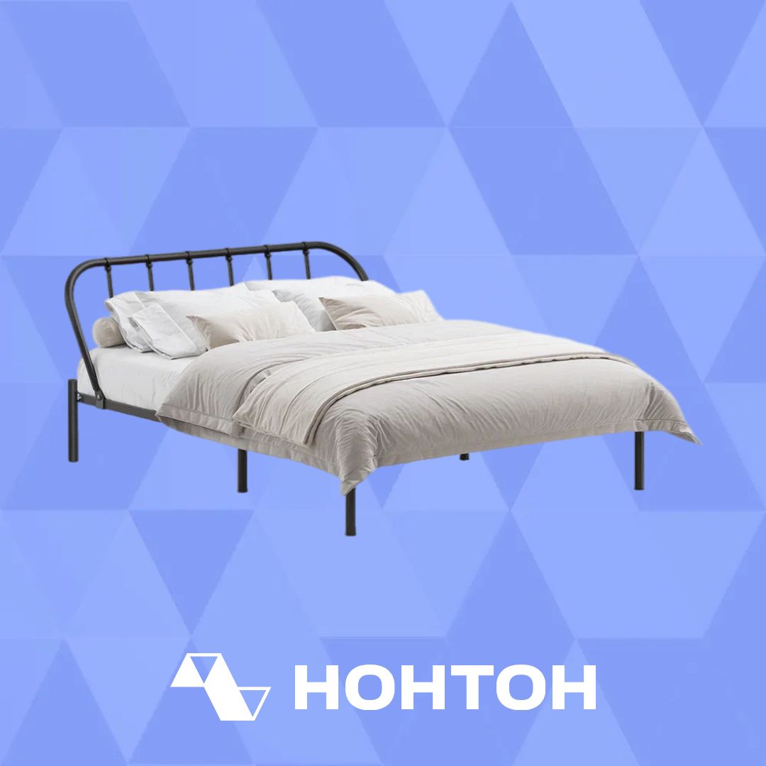 Кровать двуспальная Айрема черная