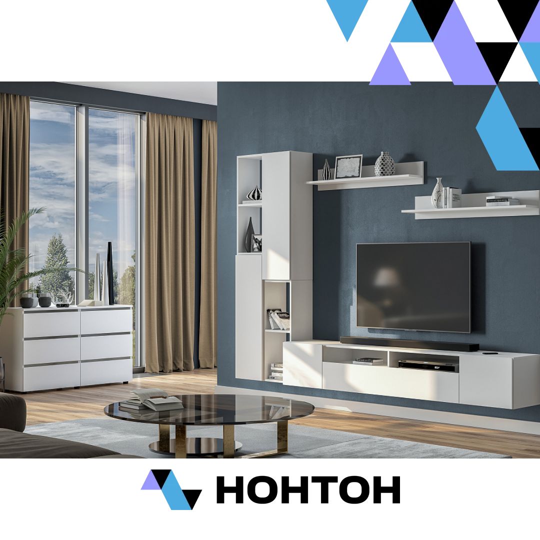 Гостиная №2 Грейс белая текстурная