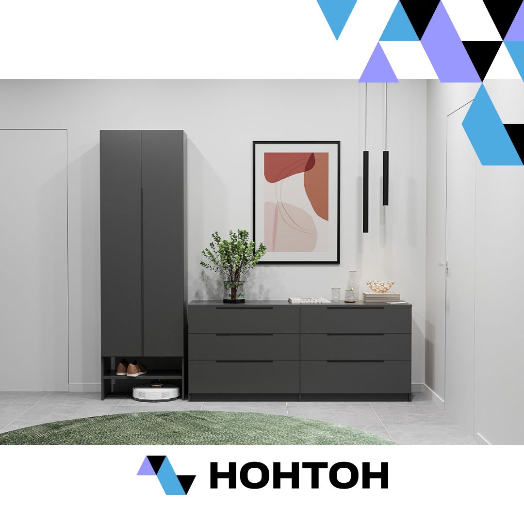 Прихожая Тивина №5 графит серый