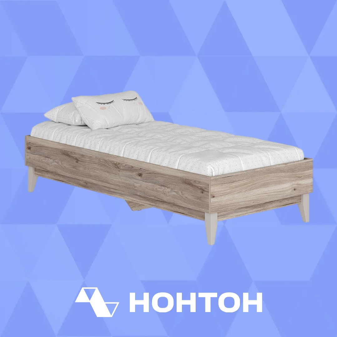 Кровать односпальная Скандика дуб смоки