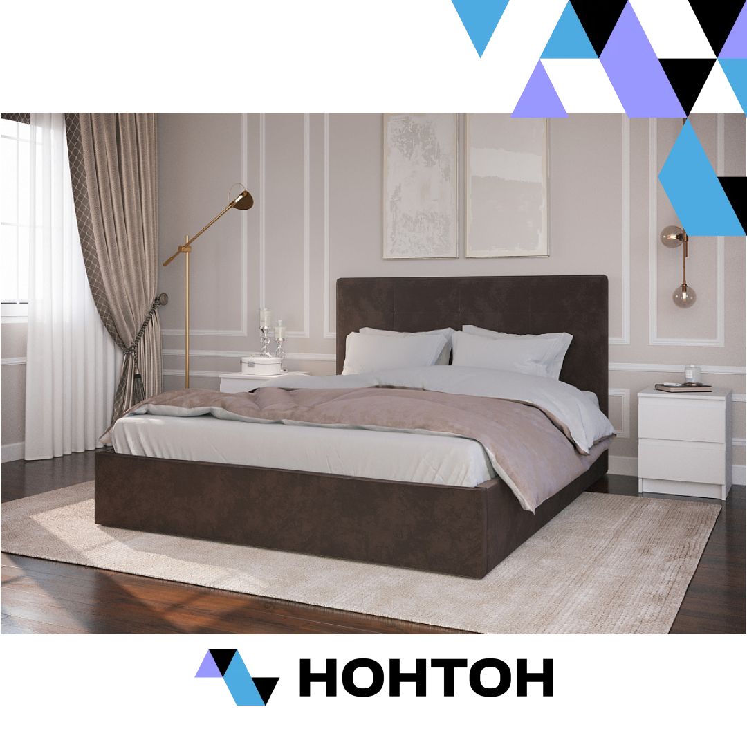 Кровать Диана велюр шоколад