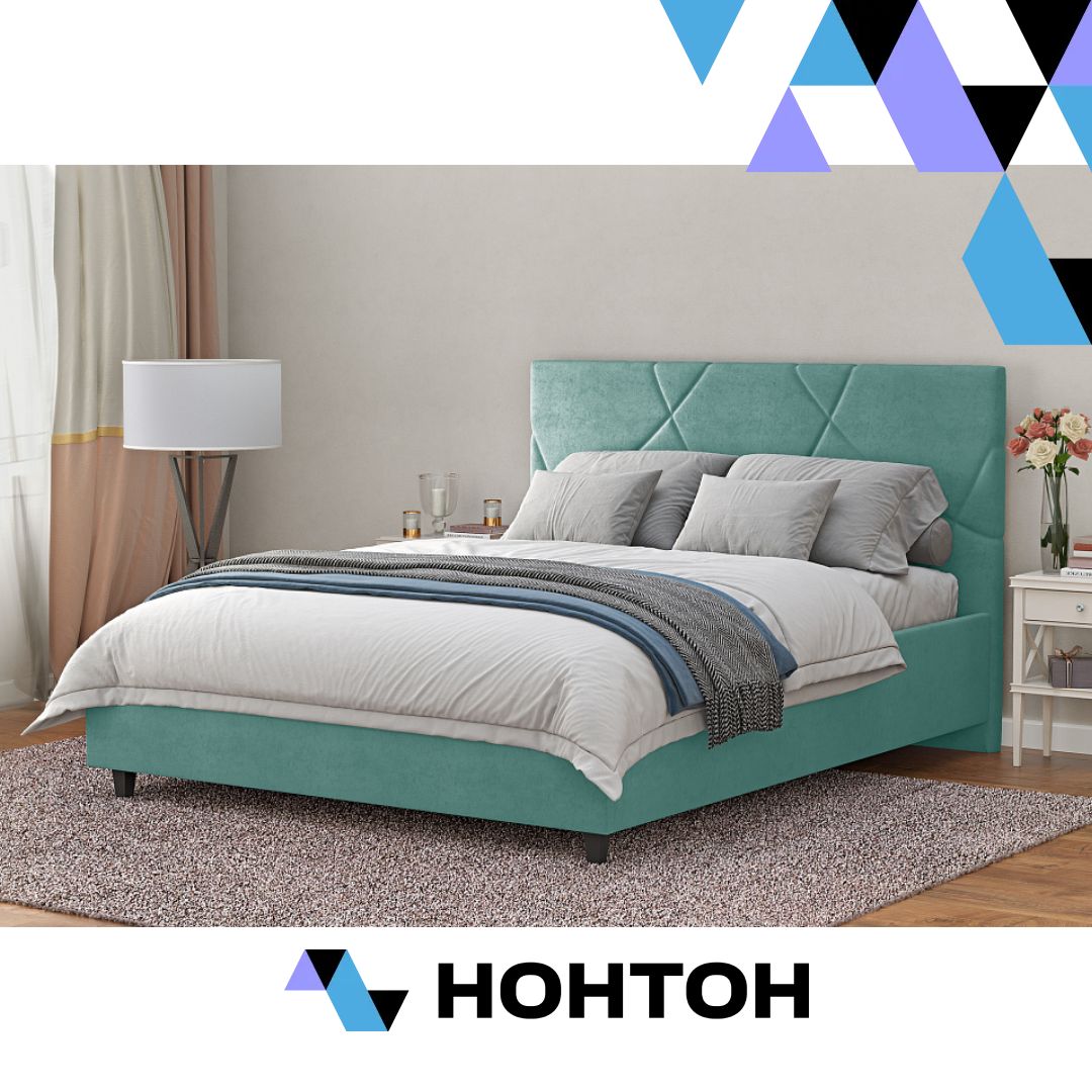 Кровать Лилу мятно-зеленая