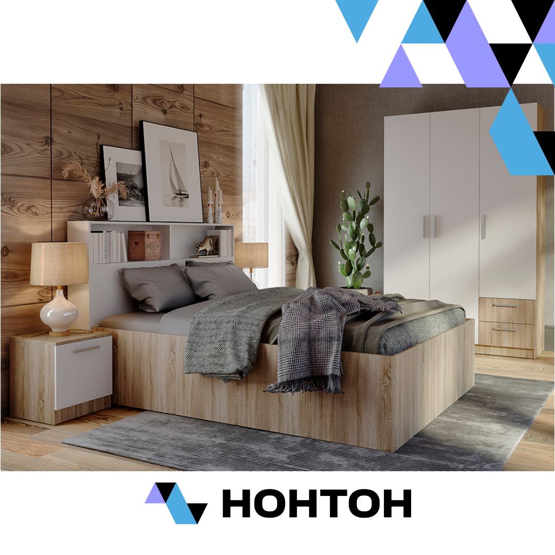 Спальня Илга №2 дуб сонома / белый