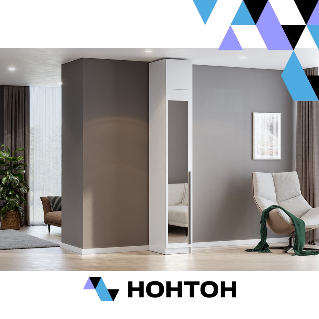 Шкаф Берген с антресолью белое дерево