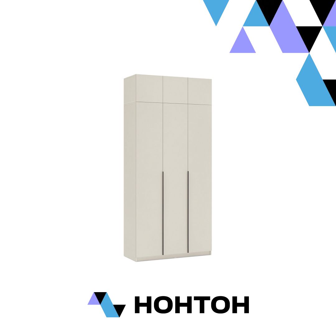 Шкаф 3-х створчатый Тивина с антресолью меланж