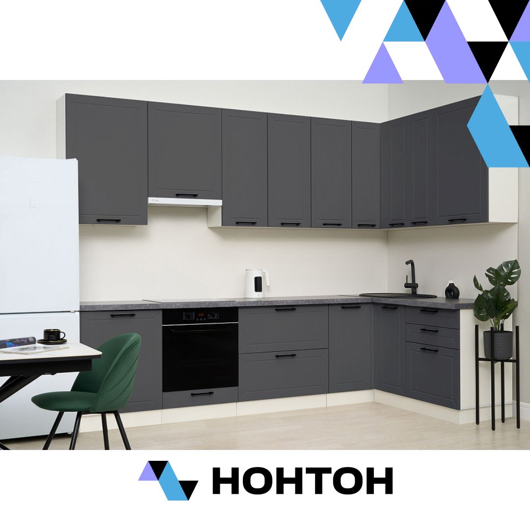 Кухня угловая Кёльн №1 3.0 х 1.6 м софт маренго