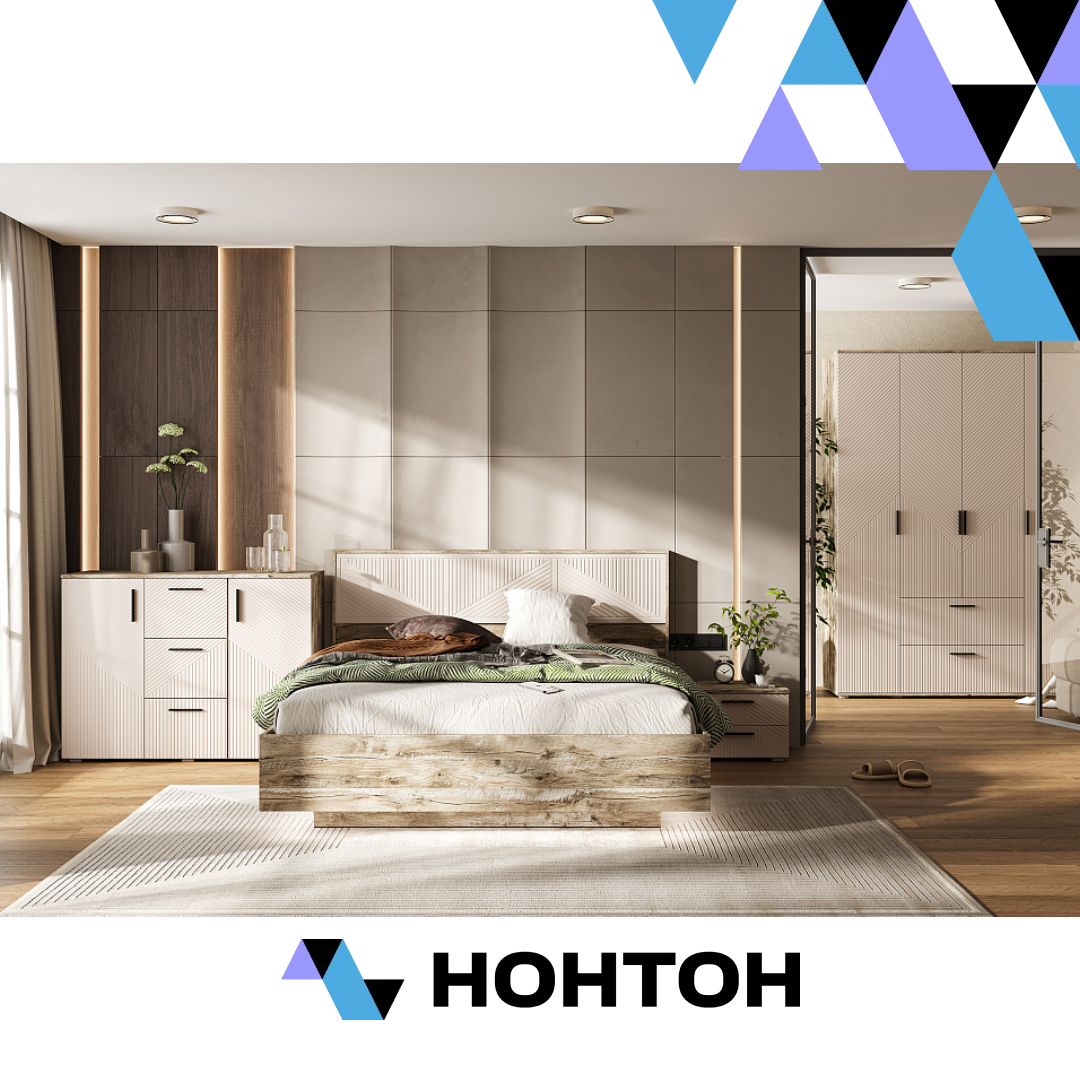 Спальня Сильвия дуб юкон / кашемир