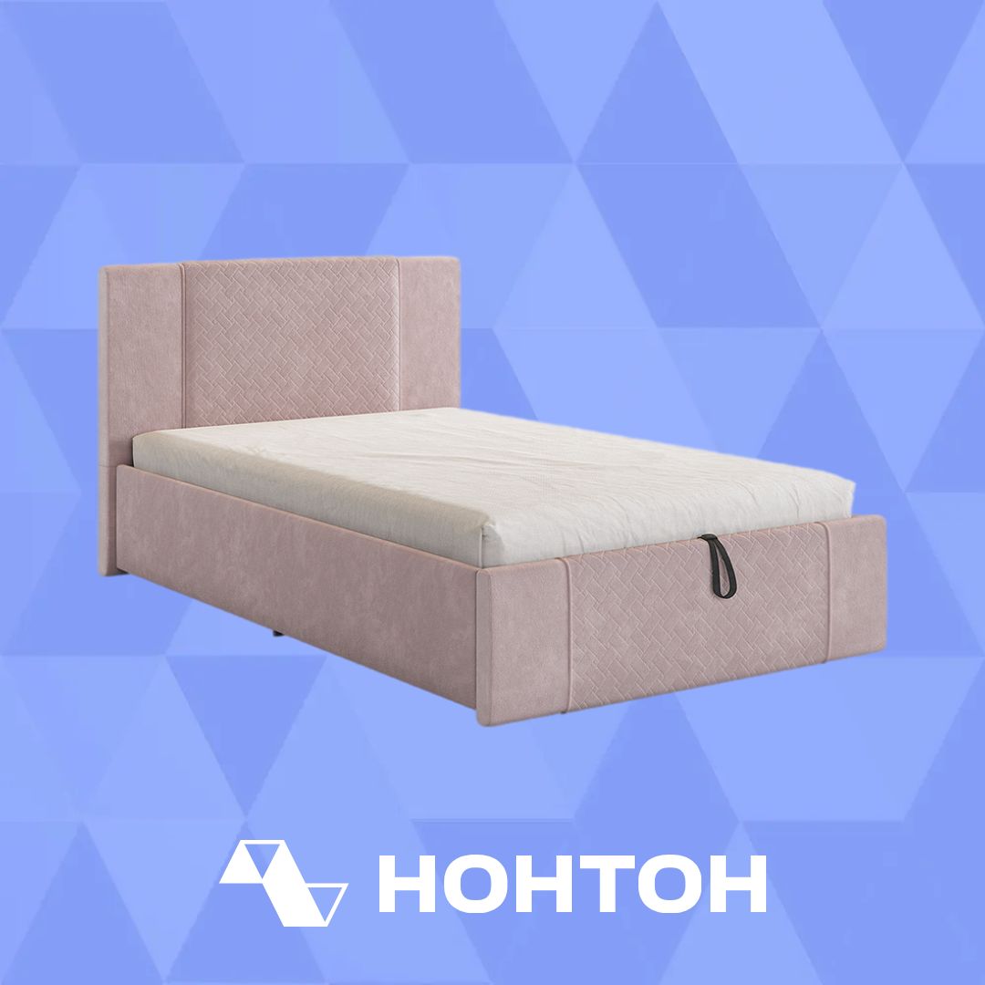 Кровать односпальная Хлоя велюр нежно-розовый